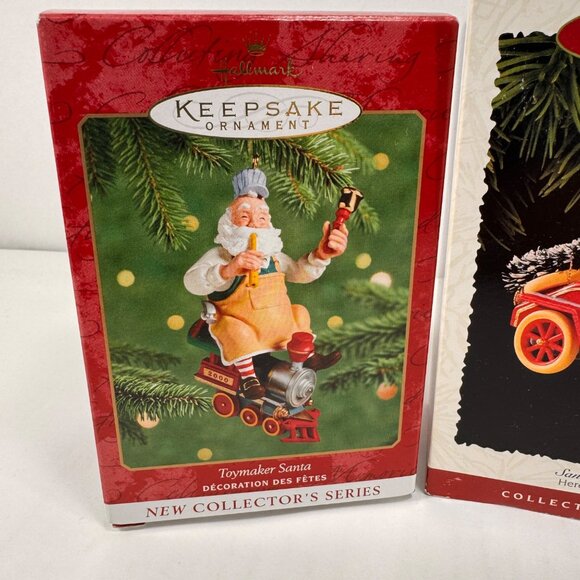 3 Hallmark Keepsake Ornaments Toymaker Santa Here Comes Santa Claus - Picture 2 of 6